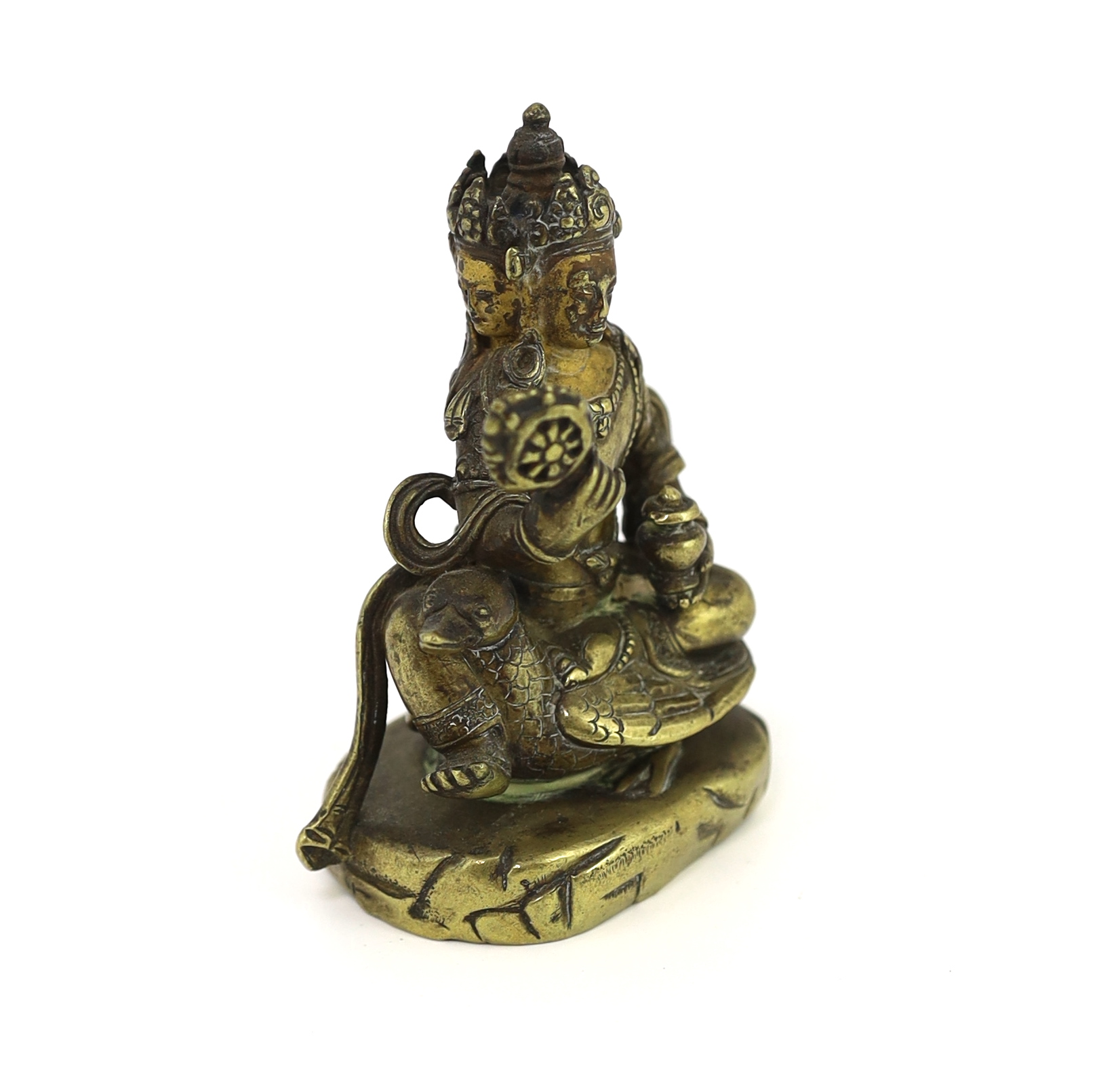 A Tibetan gilt bronze figure of a bodhisattva, 17th century